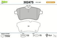 Bremsbelagsatz, Scheibenbremse