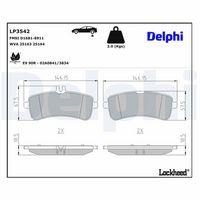 Комплект спирачно феродо, дискови спирачки LP3542 DELPHI