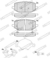 Bremsbelagsatz, Scheibenbremse