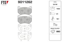 Bremsbelagsatz, Scheibenbremse