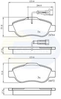 Set placute frana,frana disc COMLINE, Cod: CBP11785