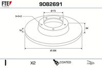 Disc frana FTE, Cod: 9082691