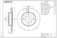 Disc frana AISIN, Cod: A6F977S