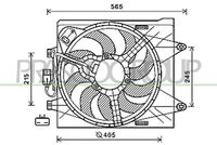 Ventilator, radiator PRASCO, Cod: FT124F004