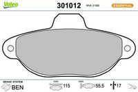Bremsbelagsatz, Scheibenbremse