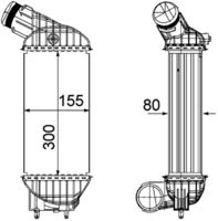 Thumbnail - Intercooler, inlaatluchtkoeler - CI199000P - MAHLE