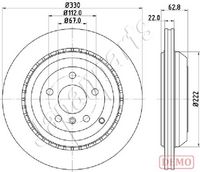 Спирачен диск DP-0519C JAPANPARTS