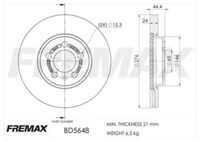 Bremžu diski BD-5648 FREMAX
