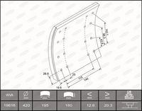 BERAL Remvoeringsset, trommelrem 2