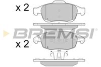Комплект спирачно феродо, дискови спирачки BP3329 BREMSI