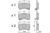 комплект спирачно феродо, дискови спирачки