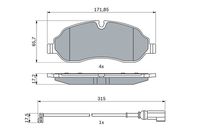 комплект спирачно феродо, дискови спирачки