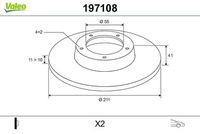 Disc frana VALEO, Cod: 197108