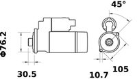 Thumbnail - Startmotor / starter - MS445 - MAHLE