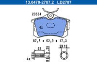 комплект спирачно феродо, дискови спирачки