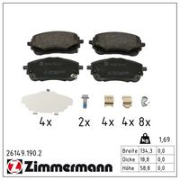 комплект спирачно феродо, дискови спирачки