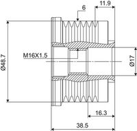 Ελεύθερη περιστροφή γεννήτριας  VALEO NEW SPARE PART