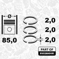 Thumbnail - Zuigerveerset - R1012800VR1 - ET ENGINETEAM