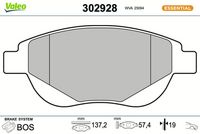 Bremsbelagsatz, Scheibenbremse