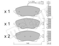 Bremsbelagsatz, Scheibenbremse
