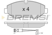 Комплект спирачно феродо, дискови спирачки BP3292 BREMSI