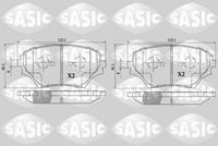 Комплект спирачно феродо, дискови спирачки 6216082 SASIC
