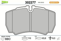 Bremsbelagsatz, Scheibenbremse
