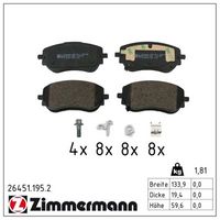 комплект спирачно феродо, дискови спирачки