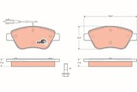 комплект спирачно феродо, дискови спирачки