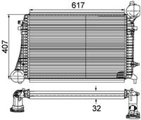 Thumbnail - Intercooler, inlaatluchtkoeler - CI167000P - MAHLE