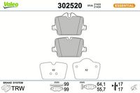 Bremsbelagsatz, Scheibenbremse