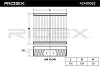Филтър купе (поленов филтър) 424I0062 RIDEX