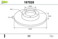 Disc frana VALEO, Cod: 197028