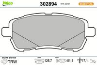 Bremsbelagsatz, Scheibenbremse