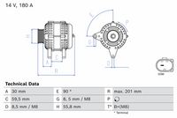 Generator / Alternator BOSCH, Cod: 0 986 085 600