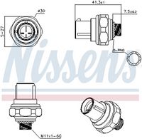 NISSENS Drukschakelaar, airconditioning 5