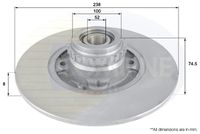 Disc frana COMLINE, Cod: ADC3004