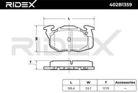 Комплект спирачно феродо, дискови спирачки 402B1359 RIDEX