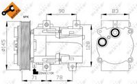 Compresor clima aer conditionat NRF, Cod: 32085