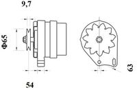 Thumbnail - Dynamo / alternator - MG608 - MAHLE