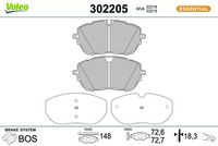 Bremsbelagsatz, Scheibenbremse
