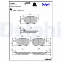 Set placute frana DELPHI, Cod: LP1986