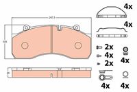 Bremsbelagsatz, Scheibenbremse