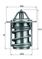 Thumbnail - Thermostaat, koelvloeistof - TX683 - MAHLE
