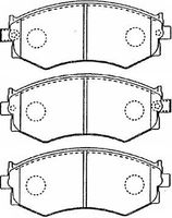Комплект спирачно феродо, дискови спирачки B1N020 AISIN