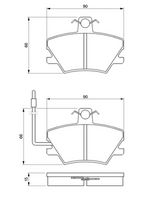 комплект спирачно феродо, дискови спирачки