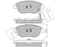 комплект спирачно феродо, дискови спирачки