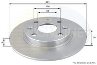 Disc frana COMLINE, Cod: ADC0415