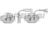 Комплект спирачно феродо, дискови спирачки BP2375 BREMSI