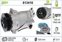 Compresor clima aer conditionat VALEO, Cod: 813410